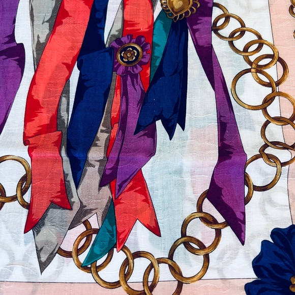 CELINE Paris Multicolor Square Bandana/Scarf NWOT - Picture 8 of 11